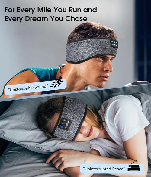 Sleep Headphones Bluetooth 5.4 Headband, Wireless Earphones Music Sleep Earbuds Sleeping Eye Mask with HD Stereo Speakers for Workout Running Travel Yoga, Ideal Gifts for Men Women